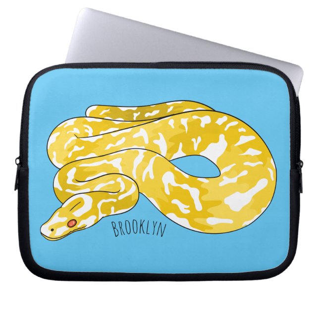Housse Pour Ordinateur Portable Illustration du serpent python birman (Devant)