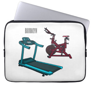 Housse Pour Ordinateur Portable Illustration du tapis roulant et de la bande dessi