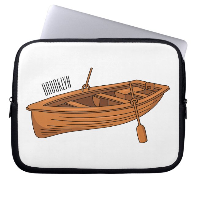 Housse Pour Ordinateur Portable Illustration d'un bateau à roues (Devant)