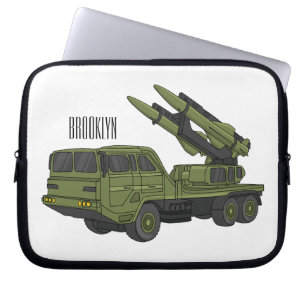 Housse Pour Ordinateur Portable Illustration d'un camion de missiles militaires