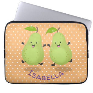 Housse Pour Ordinateur Portable Illustration d'une paire de poires mignonne