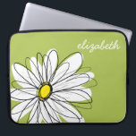 Housse Pour Ordinateur Portable Illustration florale Daisy tendance - chaux et jau<br><div class="desc">Un morceau d'art zen et fantaisiste,  hipster. Vous pouvez ajouter un nom,  un monogramme ou un autre texte personnalisé. Si vous avez besoin de déplacer l'art autour,  cliquez sur le bouton personnaliser pour apporter des modifications.</div>