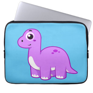Housse Pour Ordinateur Portable Illustration Mignonne D'Un Brontosaurus Dinosaure.