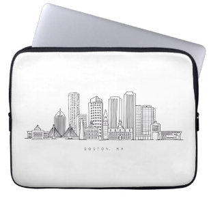 Housse Pour Ordinateur Portable Illustration minimaliste de l'horizon de la ville