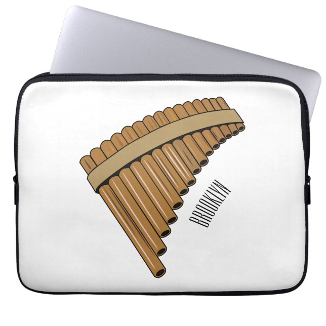 Housse Pour Ordinateur Portable Illustration Pan flûte / panpipes (Devant)