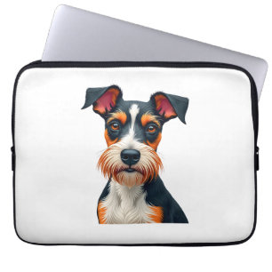 Housse Pour Ordinateur Portable Illustration Rétro Portrait de Chien Coloré Vintag
