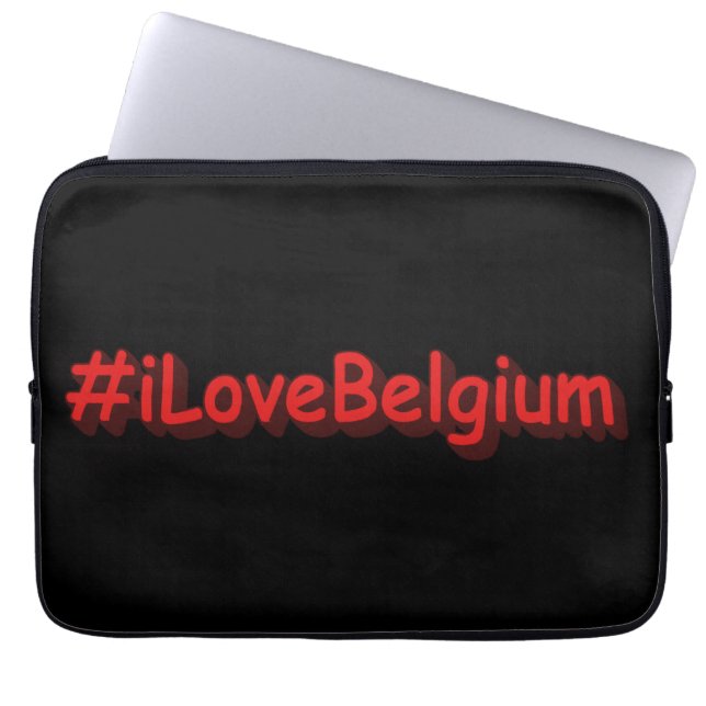 Housse Pour Ordinateur Portable "#iLoveBelgium" Joli Design. Commandez dès mainten (Devant)