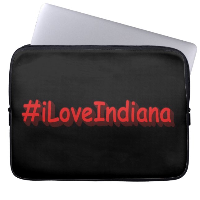 Housse Pour Ordinateur Portable "#iLoveIndiana " Conception sympa. Acheter mainten (Devant)