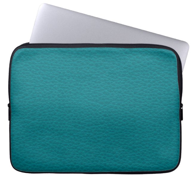 Housse Pour Ordinateur Portable Image de cuir turquoise (Devant)