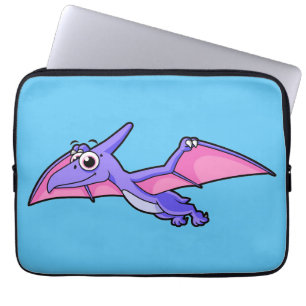 Housse Pour Ordinateur Portable Image Mignonne D'Un Ptérodactyle Volant.