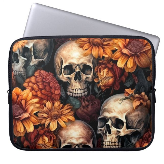 Housse Pour Ordinateur Portable Images d'automne : 3D Skuls (Devant)