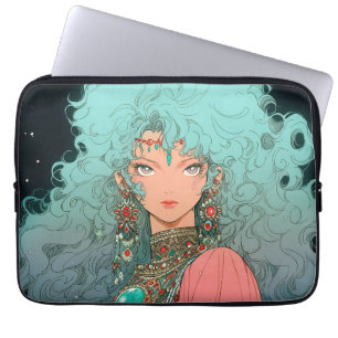 Housse Pour Ordinateur Portable Imaginaire Bohème esthétique Anime Girl
