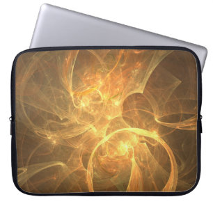 Housse Pour Ordinateur Portable Imaginaire d'énergie de l'espace de flamme fractal