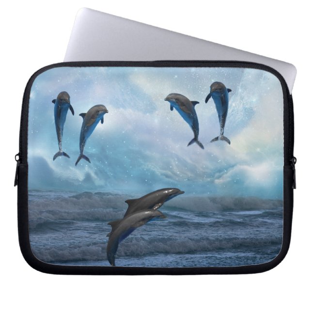 Housse Pour Ordinateur Portable Imaginaire des dauphins (Devant)