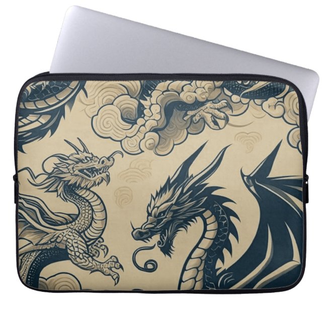 Housse Pour Ordinateur Portable Imaginaire Dragons antiques (Devant)