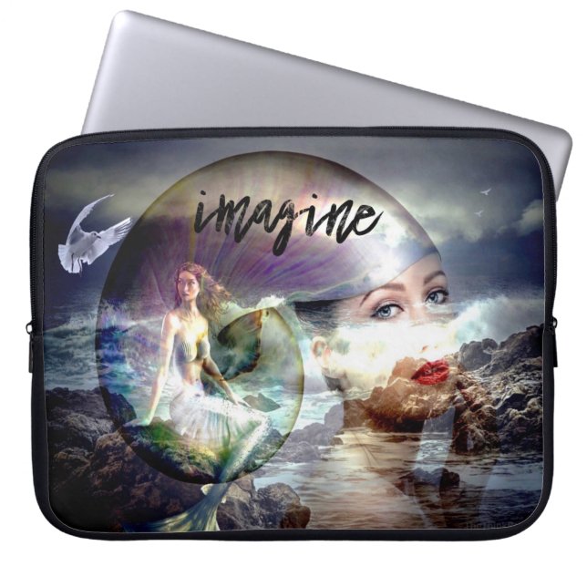 Housse Pour Ordinateur Portable Imaginez Mermaids Thème Coque d'ordinateur portabl (Devant)