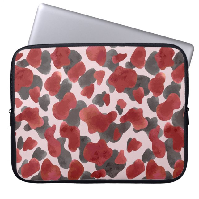 Housse Pour Ordinateur Portable Impression d'animaux d'hiver à l'aquarelle rustiqu (Devant)