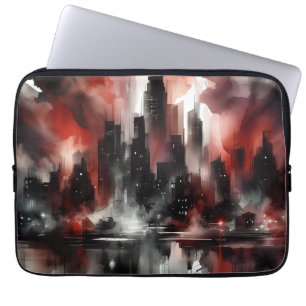 Housse Pour Ordinateur Portable Impression d'art de toile de paysage de ville abst