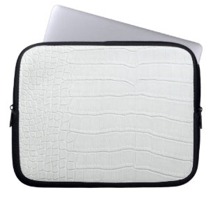 Housse Pour Ordinateur Portable Impression de peau de crocodile blanc