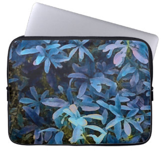 Housse Pour Ordinateur Portable Impression Feuille bleue