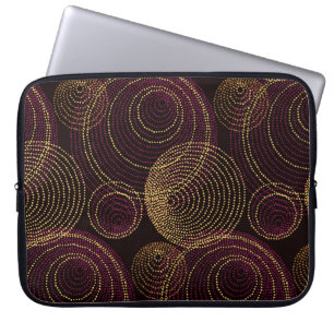 Housse Pour Ordinateur Portable Impression géométrique Or Luxuriante