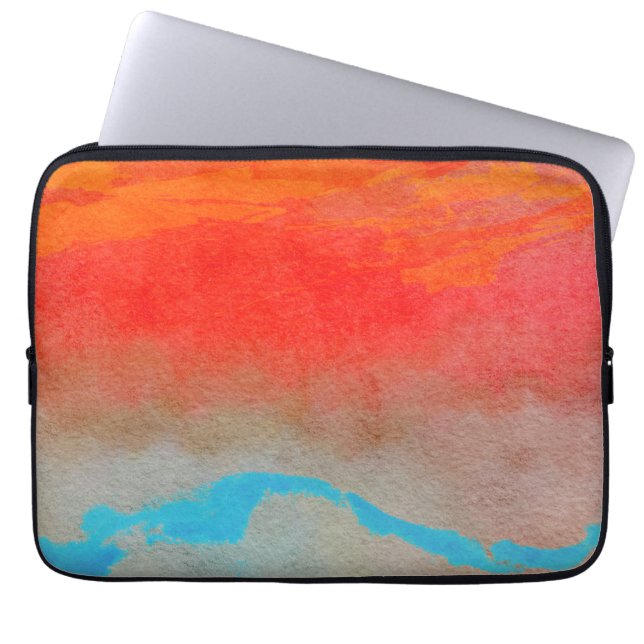 Housse Pour Ordinateur Portable Impression métallique Abstraite Ocean Sunset (Devant)