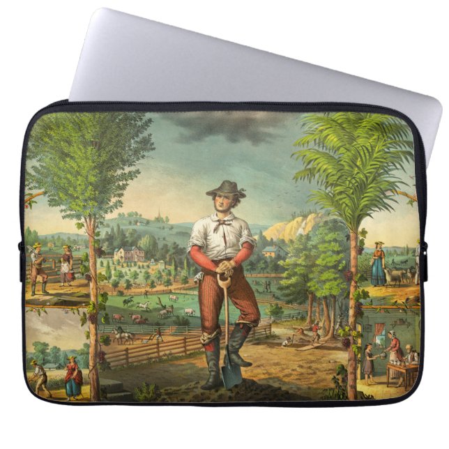 Housse Pour Ordinateur Portable Impression promotionnelle Pour Membres Grange (Devant)