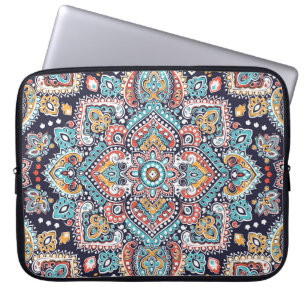 Housse Pour Ordinateur Portable Indian Paisley : Motif ethnique mandala