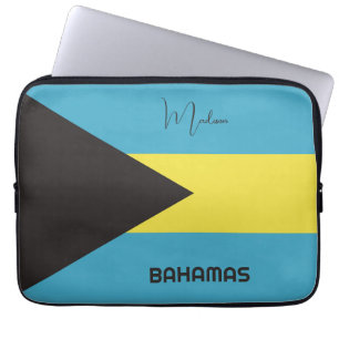 Housse Pour Ordinateur Portable Indicateur Bahamas du nom personnalisé