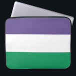 Housse Pour Ordinateur Portable Indicateur Suffragette<br><div class="desc">Ce dessin est orné du drapeau du mouvement des suffragettes, qui au 20ème siècle s'est battu pour le droit de vote aux élections publiques, connu sous le nom de suffrage des femmes. Le terme "suffragette" a été inventé pour la première fois pour minimiser le mouvement, mais les femmes impliquées ont...</div>