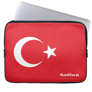 Housse Pour Ordinateur Portable Indicateur Turquie de nom personnalisé