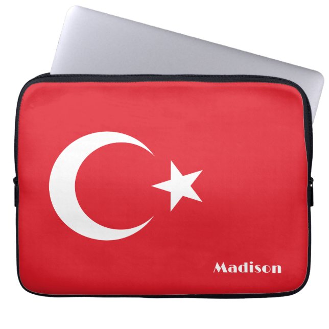 Housse Pour Ordinateur Portable Indicateur Turquie de nom personnalisé (Devant)