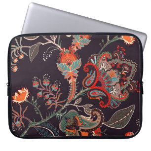 Housse Pour Ordinateur Portable Indien Floral Grande Nature sans joint