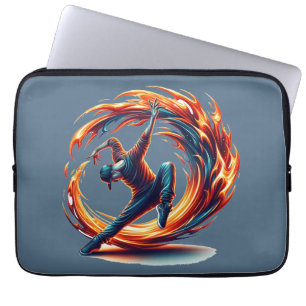 Housse Pour Ordinateur Portable Inferno Spin - Stimuler l'esprit de Breakdance