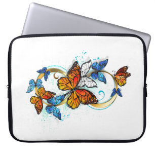 Housse Pour Ordinateur Portable Infinité de papillons monarques