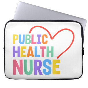 Housse Pour Ordinateur Portable Infirmière en santé publique Cœur