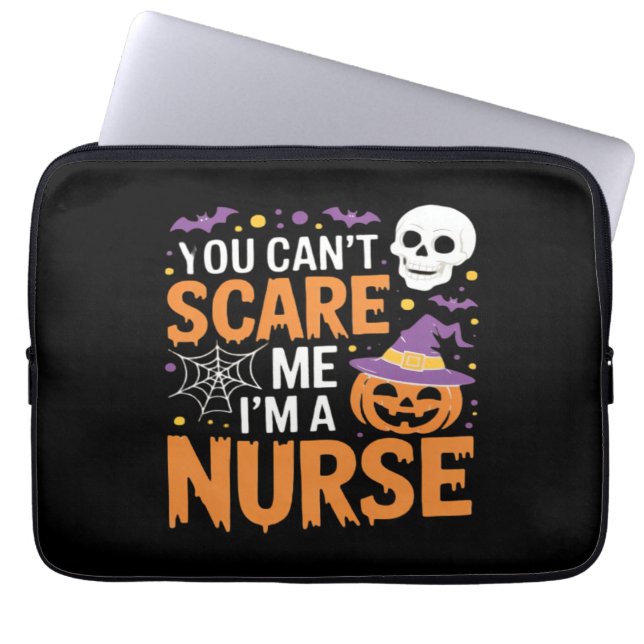 Housse Pour Ordinateur Portable Infirmière Halloween sorcière drôle Nourriture ess (Devant)