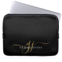 Initiales de monogramme de script or minimaliste n