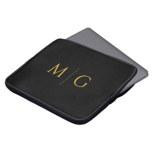 Housse Pour Ordinateur Portable Initiales Personnalisées Modernes Élégantes