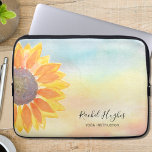 Housse Pour Ordinateur Portable Instructeur de Yoga floral personnalisé<br><div class="desc">Cette tunique de dessus de lap est décorée d'un tournesol jaune sur un arrière - plan d'aquarelle. Personnalisez-le avec votre nom et votre profession. Pour modifier plus loin, cliquez sur le lien "customiser plus loin" et utilisez l'outil de conception pour modifier le style, les couleurs et la taille du texte....</div>