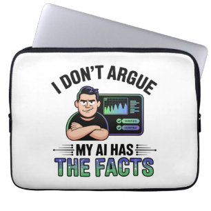 Housse Pour Ordinateur Portable Intelligence artificielle Faits Conception de l'Hu