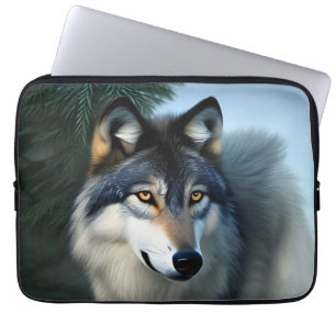 Housse Pour Ordinateur Portable Intrépide Loup De L'Arctique, Manche Ordinateur Po