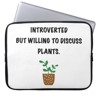 Housse Pour Ordinateur Portable Introvertis et plante.