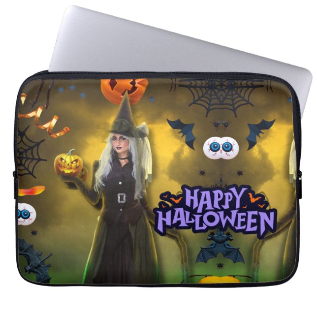 Housse Pour Ordinateur Portable Invitation d'anniversaire Spooktacular Halloween (Devant)