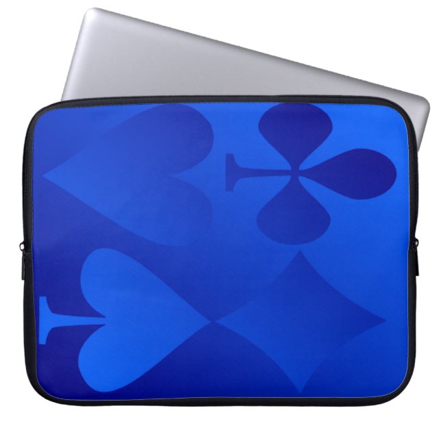 Housse Pour Ordinateur Portable Iridescent Blue Gamble Laptop Computer Sleeve (Devant)