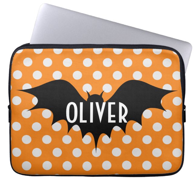 Housse Pour Ordinateur Portable Itinéraire d'Halloween ou traiter monogramme perso (Devant)