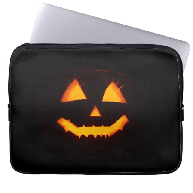 Housse Pour Ordinateur Portable Jack-o'-lantern éclairé (Devant)