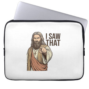 Housse Pour Ordinateur Portable J'ai vu ce pointage religieux vintage gravure Sh