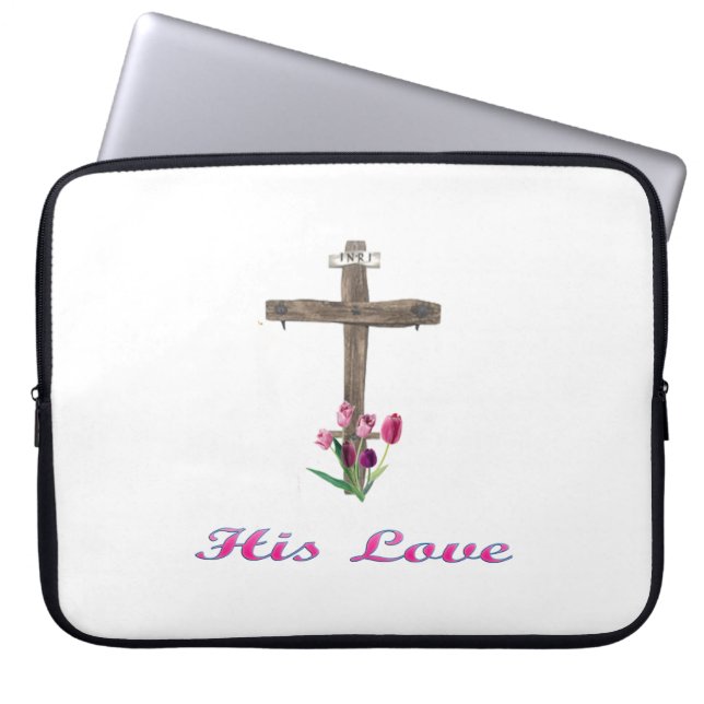 Housse Pour Ordinateur Portable J'aime des cadeaux de Jésus (Devant)