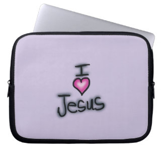 Housse Pour Ordinateur Portable J'aime Jésus Citation Chrétienne 